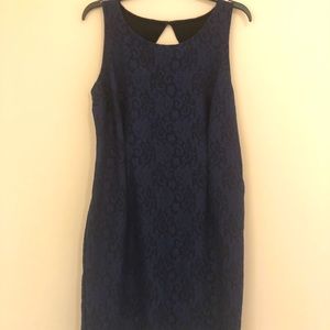 Jennifer Lopez navy evening dress